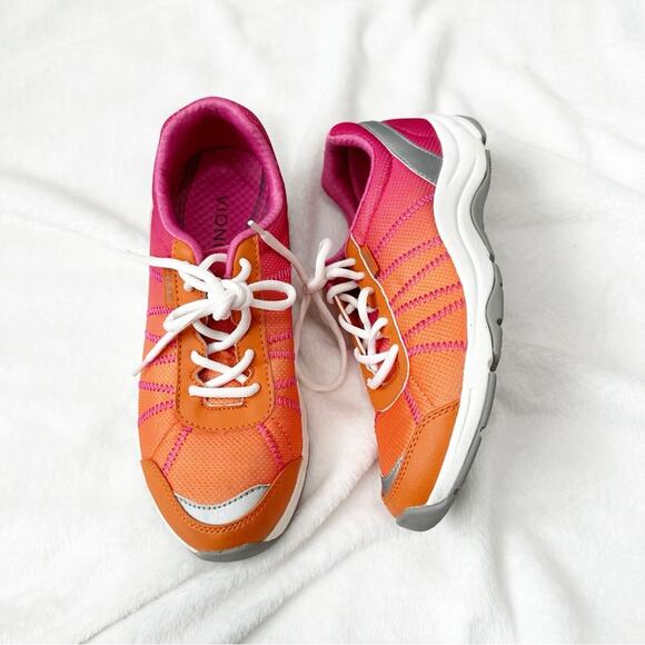 Vionic Alliance walking sneaker ortho heel athletic shoe size 8 orange pink - Picture 5 of 10